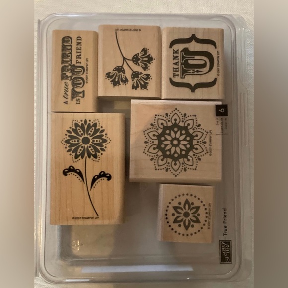 Stampin' Up! Other - Stampin Up True Friends Rubber Stamps - 6 Piece Set
